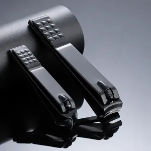 Zwarte nagelknipper set van roestvrij staal professionele nagelsnijder gereedschap groot klein