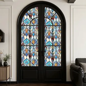Stained glass window film decorative static cling for home doors and windows privacy privacy