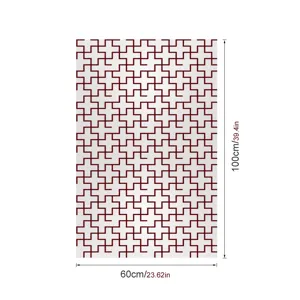 Statische raamfolie glassticker geometrisch kruispatroon decoratieve rol 60x100cm