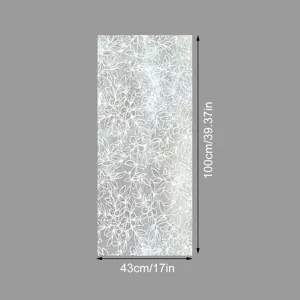 Static cling window film lace floral decorative glass sticker for home privacy 43x100cm