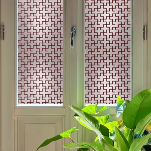 Geometrische raamfolie privacy statische glassticker voor glazen deur en raamdecoratie.