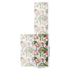 Static window film lotus flower glass sticker anti collision window sticker 100x43cm
