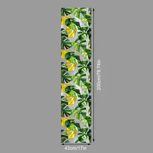 Film pour fenêtre feuilles tropicales vitrail autocollant occultant statique 200x43cm