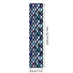 3D embossed window glass film decorative static privacy sticker 43x200cm for home decor