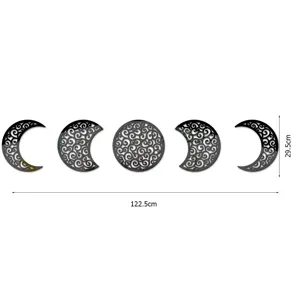 3D Moon Phases Acrylic Mirror Wall Sticker Hollow Decal Home Decor DIY Art Wall Hanging