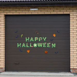 Halloween magnetic garage door sticker spooky zombie lettering outdoor holiday decor