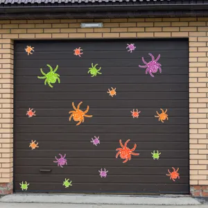 Autocollants d'araignée magnétiques d'Halloween pour porte de garage, décoration.
