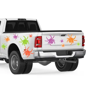 Aimants d'araignée d'Halloween autocollants colorés pour carrosserie et coffre arrière.
