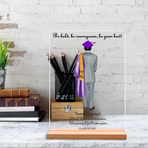 Gepersonaliseerde Acryl Afstudeer Bureau Plaque Cadeau Tafel Decoratie Souvenir