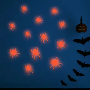 Pegatinas de pared de araña luminosas 3D de Halloween fluorescentes decoración de fiesta