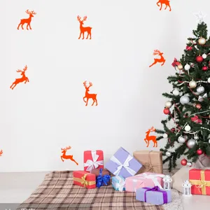 Adesivi murali renna di Natale adesivi decorativi per la casa per feste in soggiorno