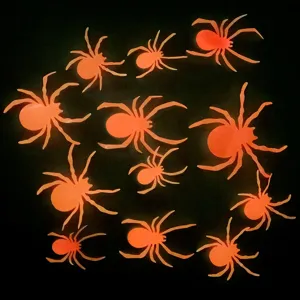 Adhesivos de pared de araña 3d brillantes decoración fiesta de halloween escaparate accesorios