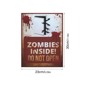 Halloween glowing zombie poster wall sticker horror window decoration 30x23cm spooky