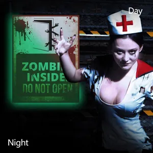 Halloween luminous zombie wall sticker glow in the dark spooky window decor poster decal.