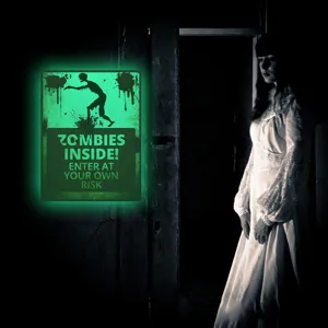 Halloween luminous zombie wall sticker glow in the dark spooky festival decor decal