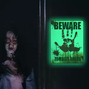 Halloween glow in the dark bloody handprint wall sticker spooky window poster