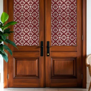 Geometrische raamfolie statisch klevende glassticker zonwerende privacy decoratie