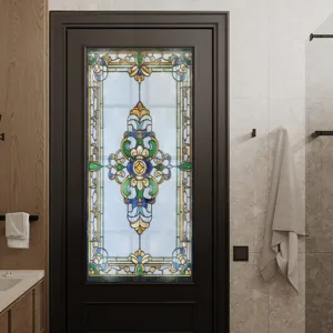 Viktorianischer Stil Fensterfolie Buntglas dekorativer Aufkleber für Glastüren Zuhause