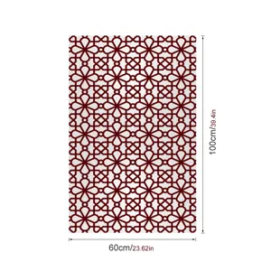 Geometrische Raamfolie Anti-UV Glas-in-Lood Sticker 60x100cm Huis Decoratieve Decals