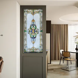 Viktorianische Glasfolie Fensteraufkleber, statische dekorative Fensterfolie Heim Deko.
