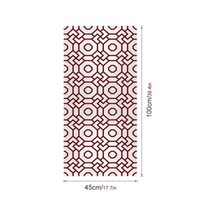 Decoratieve geometrische raamfolie statische hechtende glassticker 45x100cm voor thuis