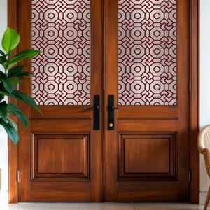 Geometrische raamfolie glas-in-lood privacy statische sticker voor glazen deur