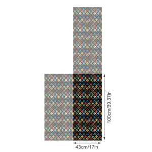 Vintage gebrandschilderd glas raamfolie, PVC statische raamsticker, 43x100cm decor.