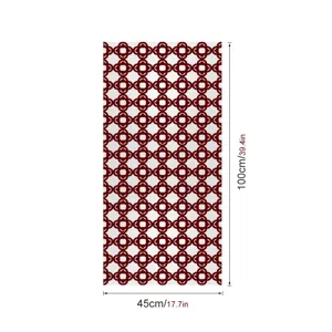 Geometrisch patroon statische raamfolie glas-in-lood privacy sticker 45x100cm mooi.