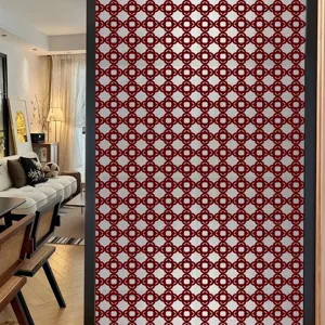 Decoratieve geometrische glasraamfolie, statische ondoorzichtige privacy sticker.
