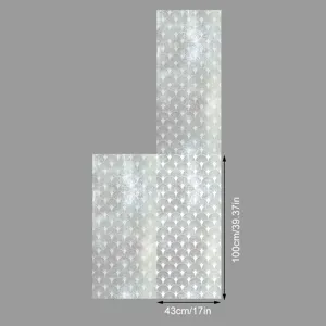 Static decorative window glass film with elegant scallop pattern, easy to install and remove.