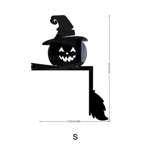 Halloween Hexe Kürbis Acryl Schalter Aufkleber Spiegel Wandaufkleber Dekoration Größe S