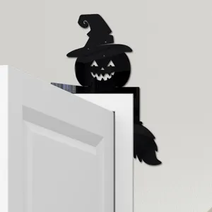 Halloween Acryl Kürbis Hexe Ecke Tür Dekoration Aufkleber Detailansicht Anzeige
