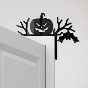 Halloween Acryl Tür Ecke Aufkleber Kürbis Fledermaus Thema Party Wand Dekoration Set