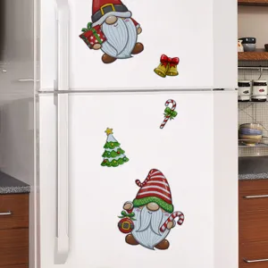 Adesivi magnetici natalizi per frigorifero gnomo riflettente decorazione natalizia