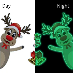 Adesivo per auto di renna di Natale luminoso adesivo riflettente giorno e notte dettaglio