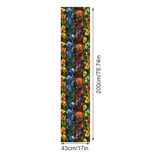 Film pour fenêtre en verre teinté style Tiffany, autocollant décoratif 200x43cm.