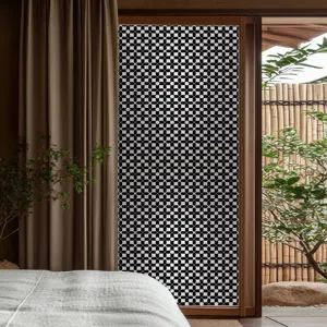 Film pour vitre motif géométrique adhésif électrostatique occultant maison deco.