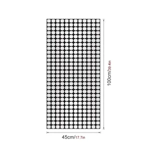 Geometrisch raamfolie detail weergave, privacy glas sticker afmeting 45x100cm specificatie.