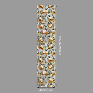 Film pour vitre statique avec motif chat siamois et citrouille, décoration maison 43x200cm.
