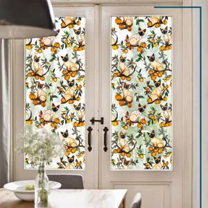 Film pour fenêtre statique décoratif motif chat siamois, autocollant en verre pour porte.