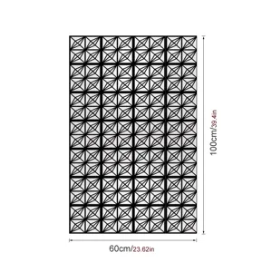 Geometrische raamfolie statische raamsticker zonwering privacy decoratieve glasfolie 100x60cm