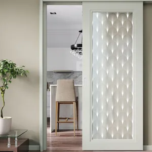 Decorative window glass privacy film with elegant fan pattern for home decoration.