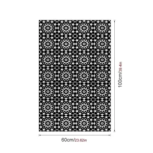 Raamfolie met geometrisch patroon statische glassticker privacy decoratie 60x100cm.