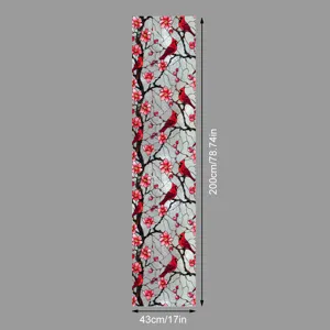 Joli film adhésif statique décoratif pour vitre motif oiseau et fleurs 200x43cm