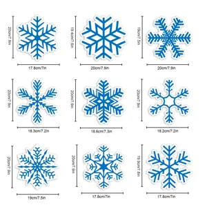 Weihnachten Schneeflocke magnetische Aufkleber Set für Garage Kühlschrank Dekoration