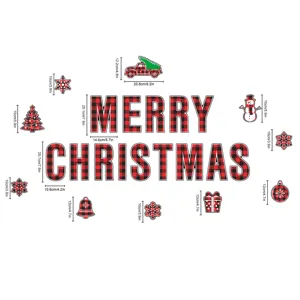 Weihnachts Magnetaufkleber Set mit Text und niedlichen Motiven fur Auto Garage und Kuhlschrank.