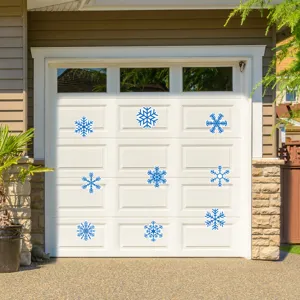 Weihnachten magnetische Garagentor Schneeflocken Aufkleber Feiertagsdeko Set neu