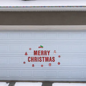 Weihnachts Garagentor magnetischer Aufkleber rot schwarz Karo Feiertag Deko Abziehbild