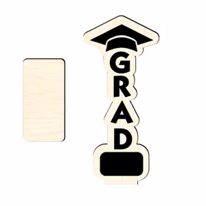2025 Graduacion Madera Mesa Letrero Gorro Escritorio Decoracion Tamano Detalles!