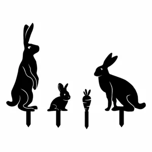 Lapin de Pâques carotte piquet acrylique jardin extérieur décoration dimensions taille